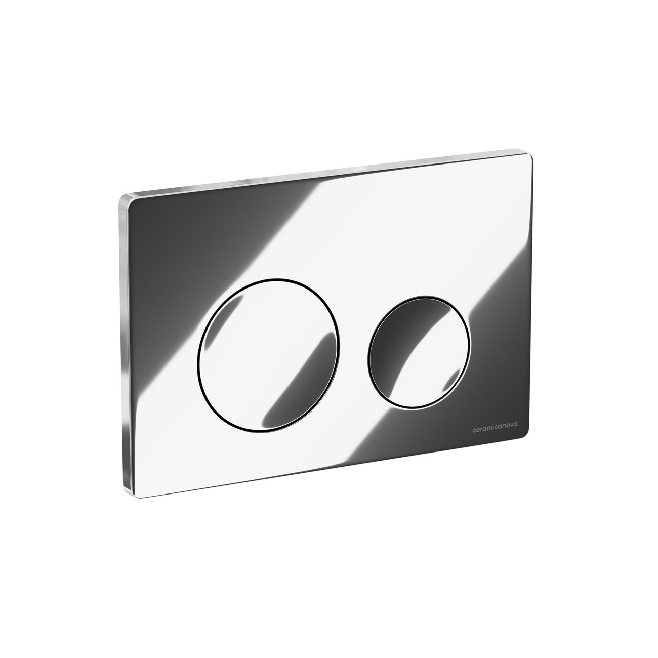 Кнопка смыва Ceramicanova (Керамиканова) Balance, клавиши Circle, цвет хром глянцевый, арт. CN12-001CH