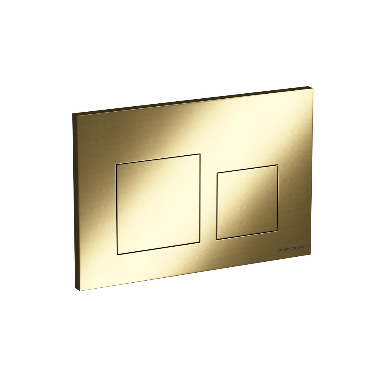 Кнопка смыва Ceramicanova (Керамиканова) Balance, клавиши Square, цвет брашированное золото, арт. CN12-002BG