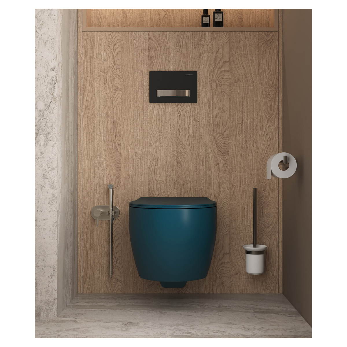 Клавиша смыва Allen Brau Fantasy 9.20004.31 черный матовый,никель брашированный