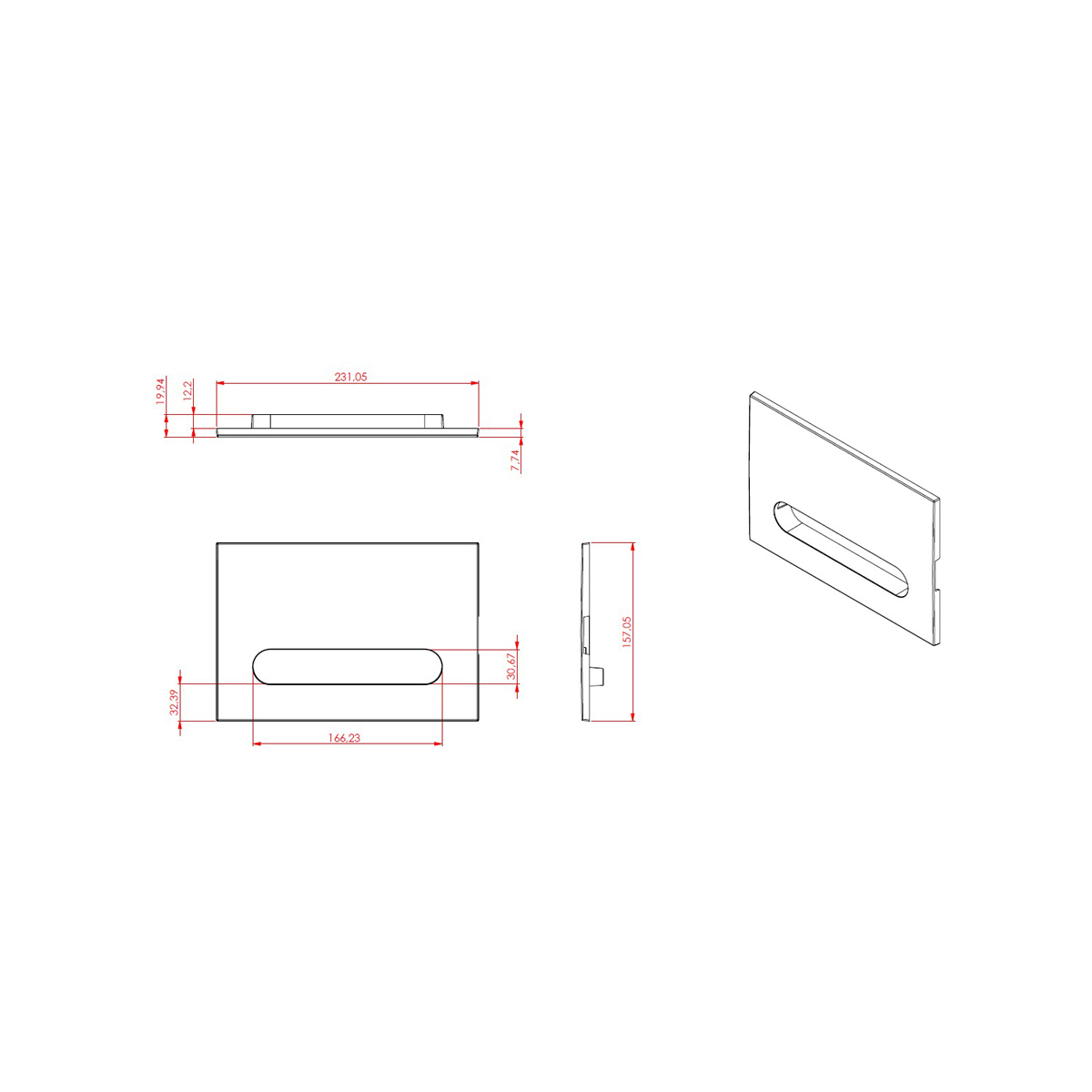 Клавиша смыва Allen Brau Project Color 9.2PR01.MG хром матовый