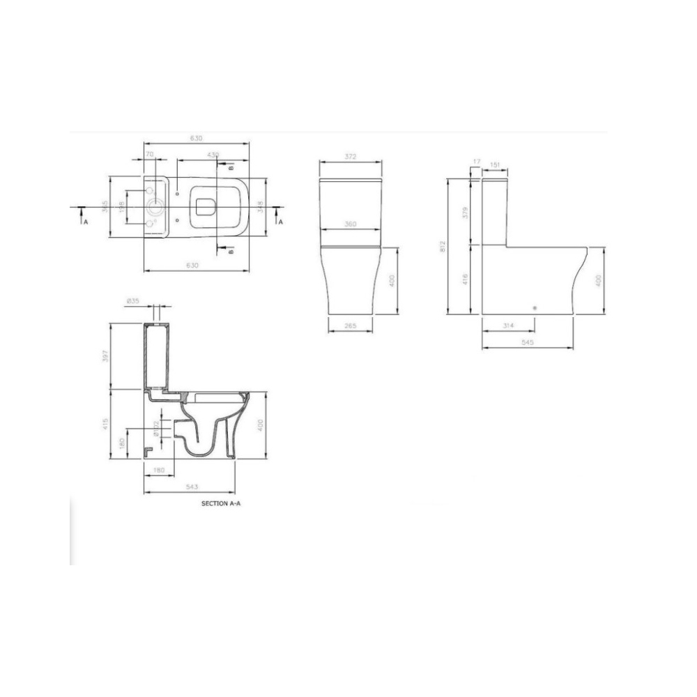 Чаша напольного унитаза Allen Brau Infinity 4.21012.20 белый глянец