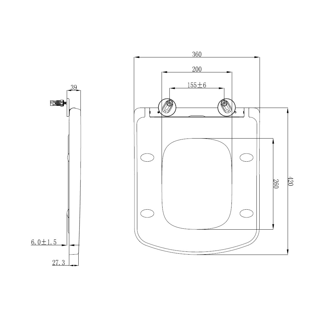 Сиденье для унитаза Allen Brau Liberty 4.33006.20 белый глянец