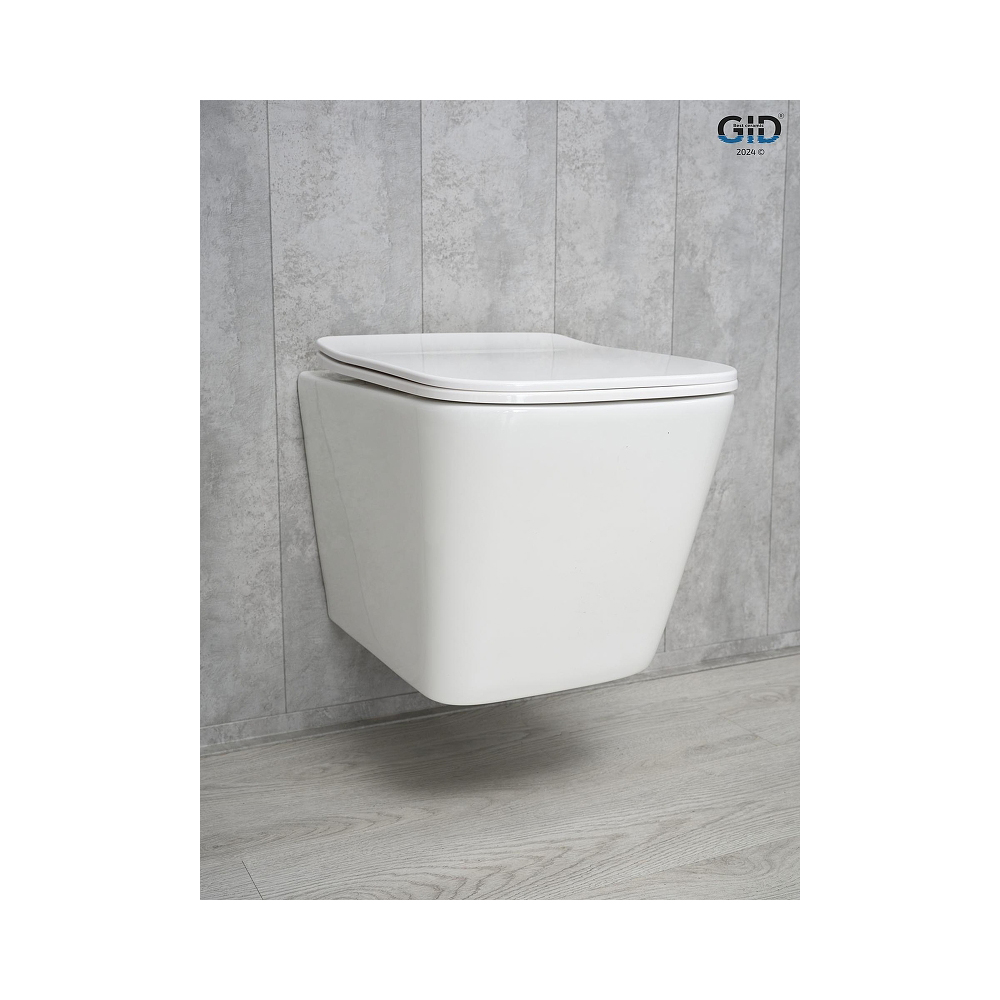 Унитаз подвесной Gid Cuadrado 49x34x36см, Tr2143 62257Y, белый