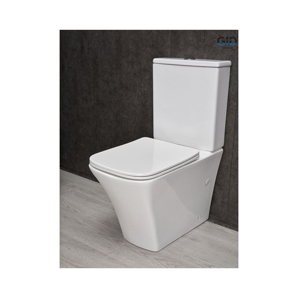 Унитаз напольный Gid Cuadrado 62.5x35x81см, Tn2184 62251Y, белый