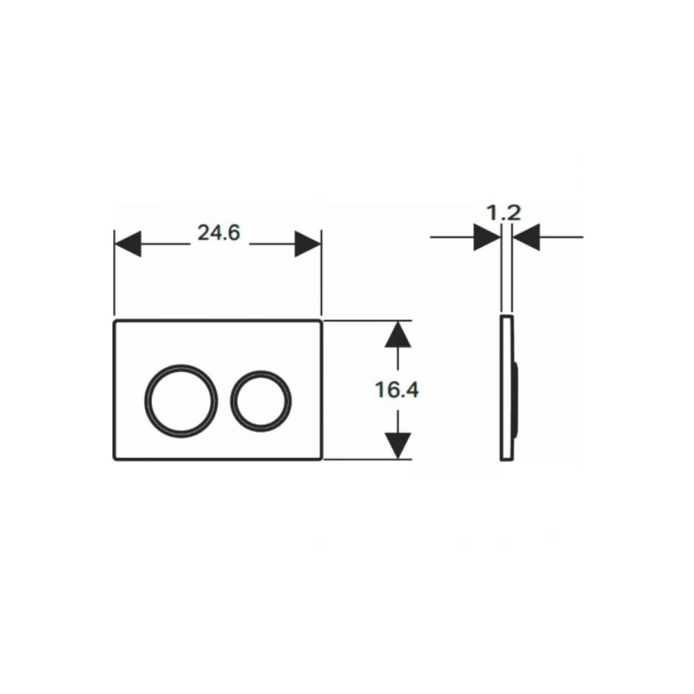 Клавиша смыва Geberit (Гэберит) Sigma 20, двойной смыв, 115.882.KH.1 Хром глянцевый