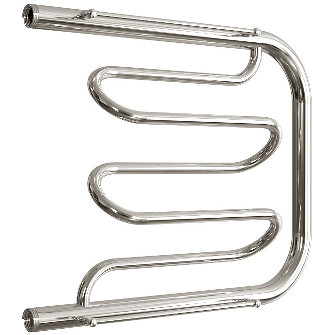 Полотенцесушитель водяной Двин (Dveen) Dw 50х60 см, с полкой, 1х1/2″ К0 полированный хром