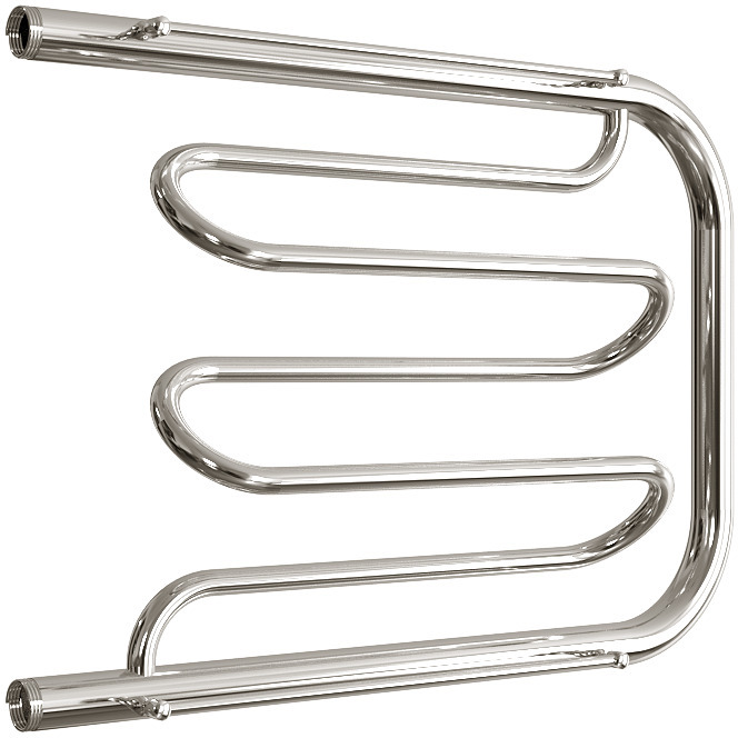 Полотенцесушитель водяной Двин (Dveen) Dw 50х70 см, с полкой, 1х1/2″ К0 полированный хром