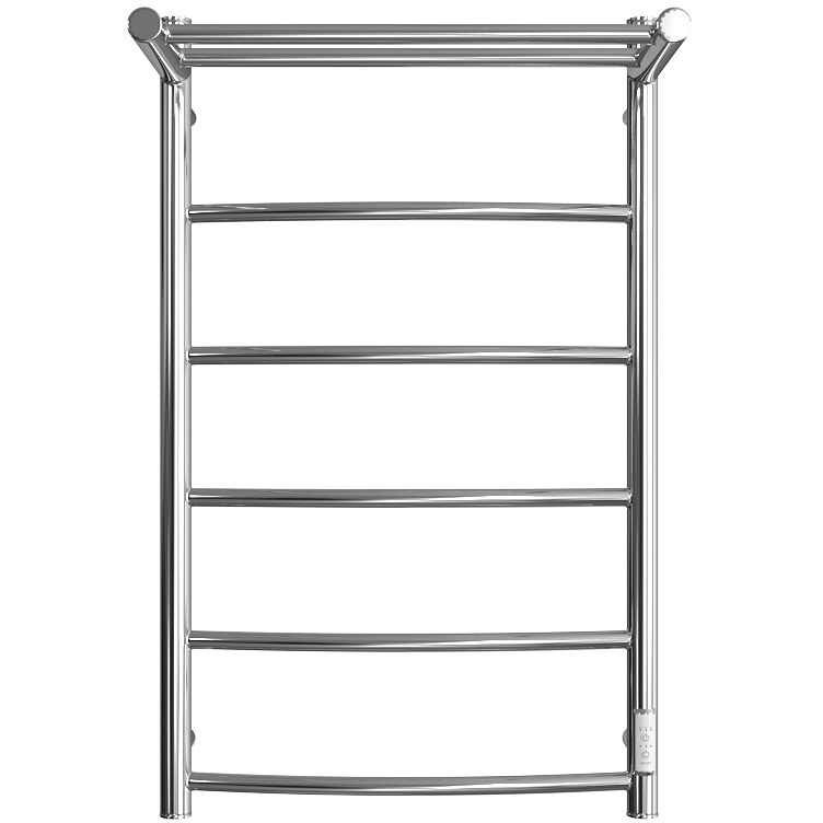 Полотенцесушитель электрический Двин (Dveen) FR neo 80х50 см, с полкой, К диммер полированный хром