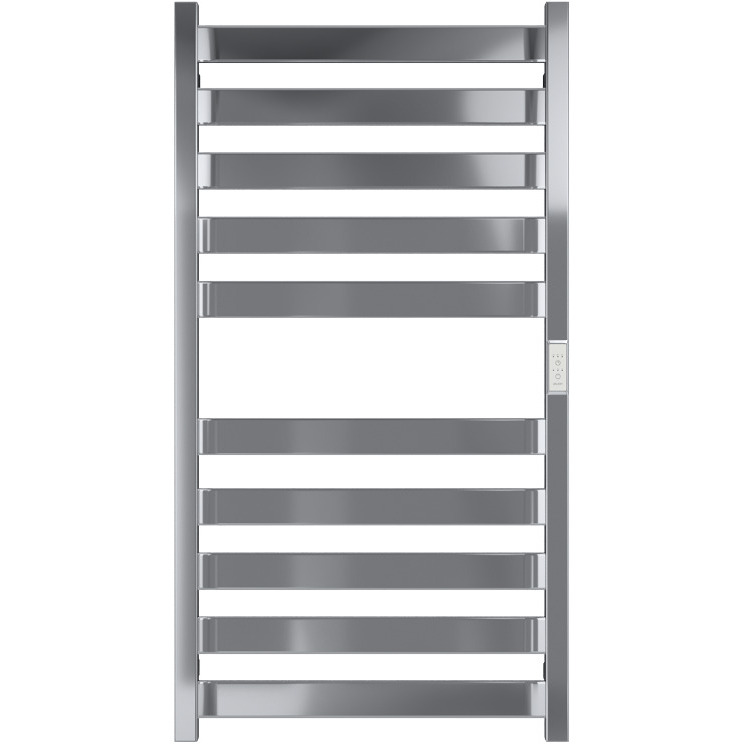 Полотенцесушитель электрический Двин (Dveen) G plaza neo 100х50 см, без полки, К диммер, квадрат полированный хром