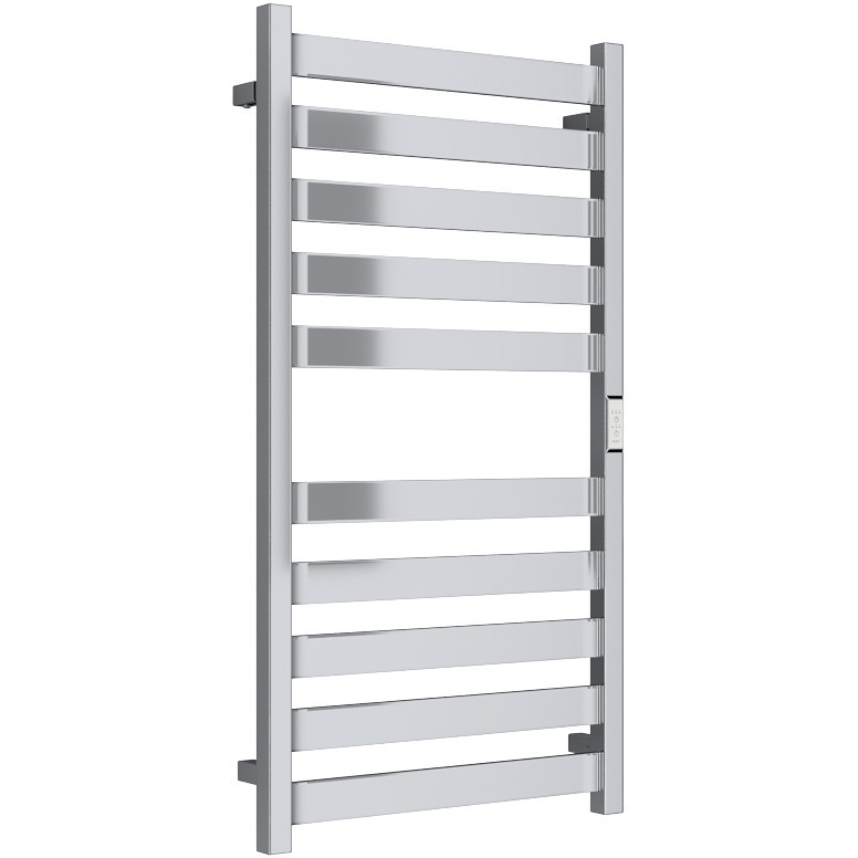 Полотенцесушитель электрический Двин (Dveen) G plaza neo 100х50 см, без полки, К диммер, квадрат полированный хром