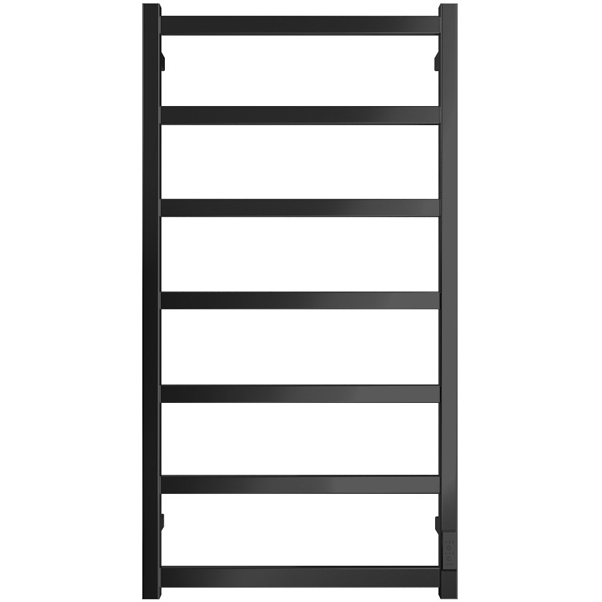 Полотенцесушитель электрический Двин (Dveen) J plaza neo 100х50 см, без полки, К диммер, квадрат черный матовый