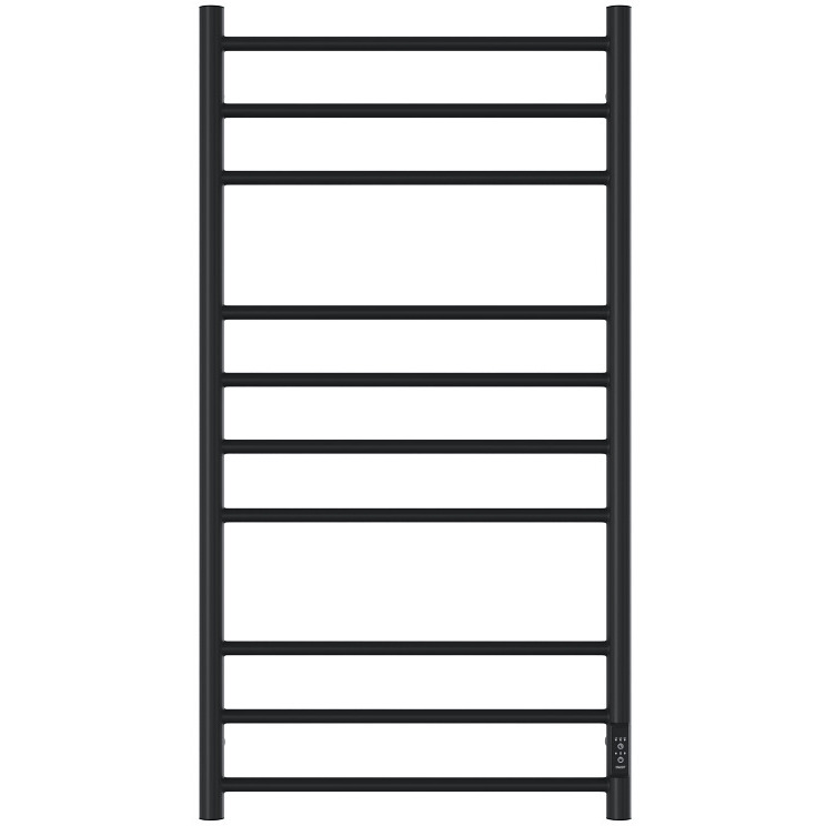 Полотенцесушитель электрический Двин (Dveen) L neo 100х50 см, без полки, К диммер черный матовый