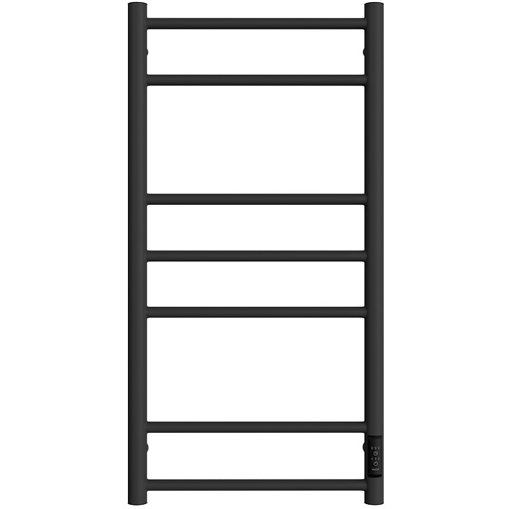 Полотенцесушитель электрический Двин (Dveen) L neo 80х40 см, без полки, К диммер черный матовый