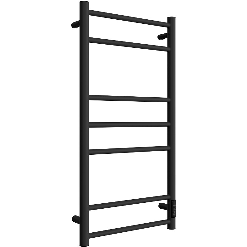 Полотенцесушитель электрический Двин (Dveen) L neo 80х40 см, без полки, К диммер черный матовый