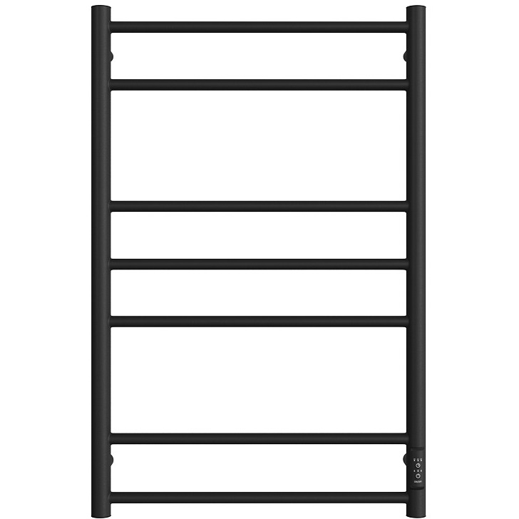 Полотенцесушитель электрический Двин (Dveen) L neo 80х50 см, без полки, К диммер черный матовый