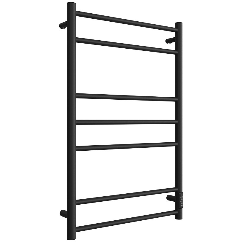 Полотенцесушитель электрический Двин (Dveen) L neo 80х50 см, без полки, К диммер черный матовый