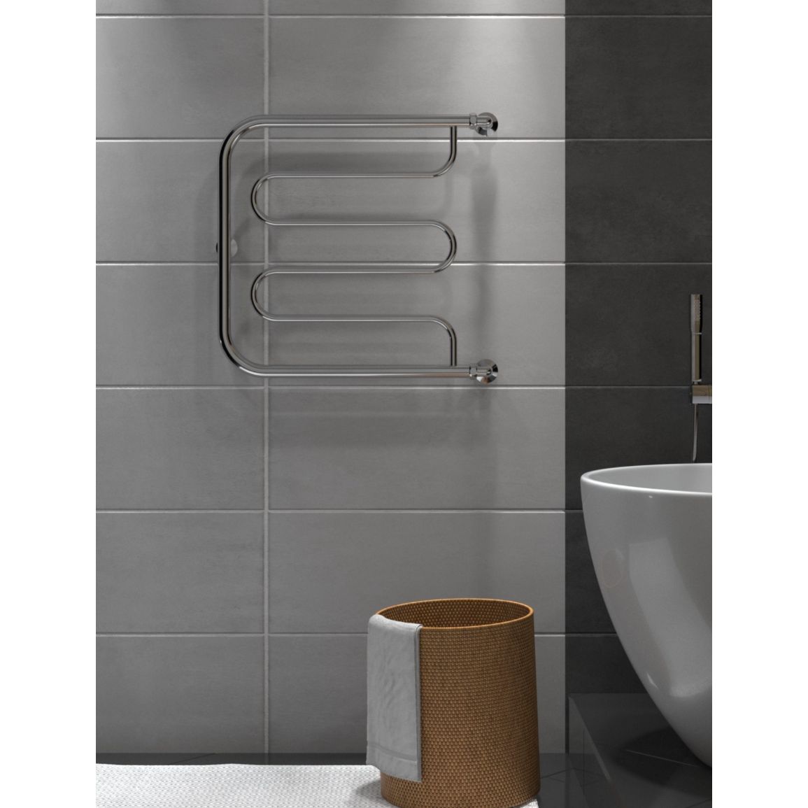 Полотенцесушитель водяной Indigo (Индиго) Standart Полированный 600х632 мм FSW60-60