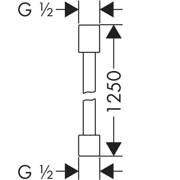 Душевой шланг Axor (Аксор) Starck 125 см., с металлическим эффектом, цвет: полированное золото 28282990