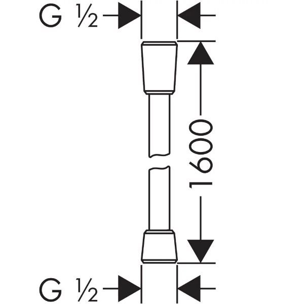 Душевой шланг Axor (Аксор) Starck 160 см., с металлическим эффектом, цвет: шлифованный черный хром 28626340