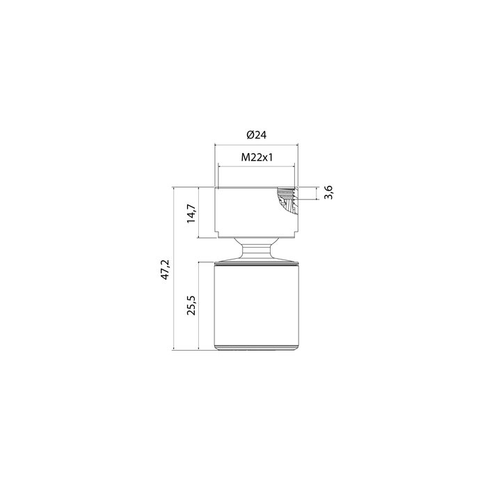 Аэратор для смесителя Iddis (Иддис), пластик, M22, внутренняя резьба, шарнирный, двухрежимный, 996P22S2SMDR