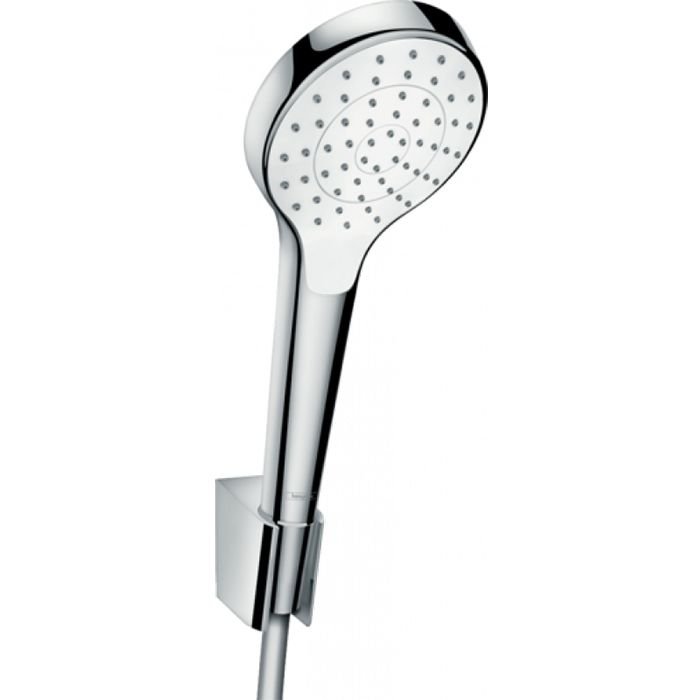 Ручной душ Hansgrohe (Хансгрое) Croma Select, с держателем, цвет: хром/белый 26410400