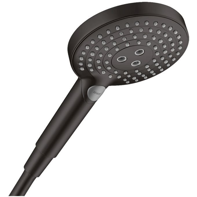 Ручной душ Hansgrohe (Хансгрое) Raindance Select 12 см., цвет: черный матовый 26530670