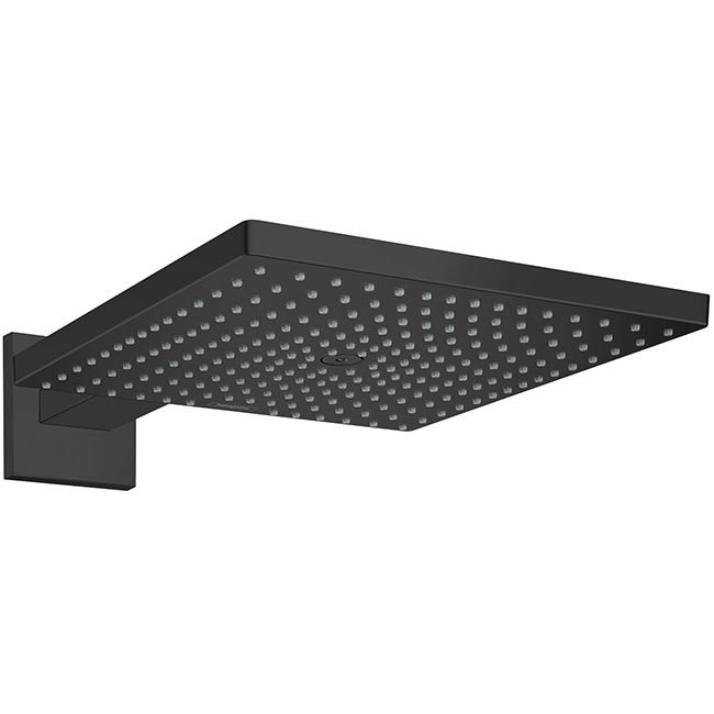 Верхний душ Hansgrohe (Хансгрое) Raindance, 300х30 см, 1 jеt, с настенным держателем 390 мм, цвет: черный матовый 26238670