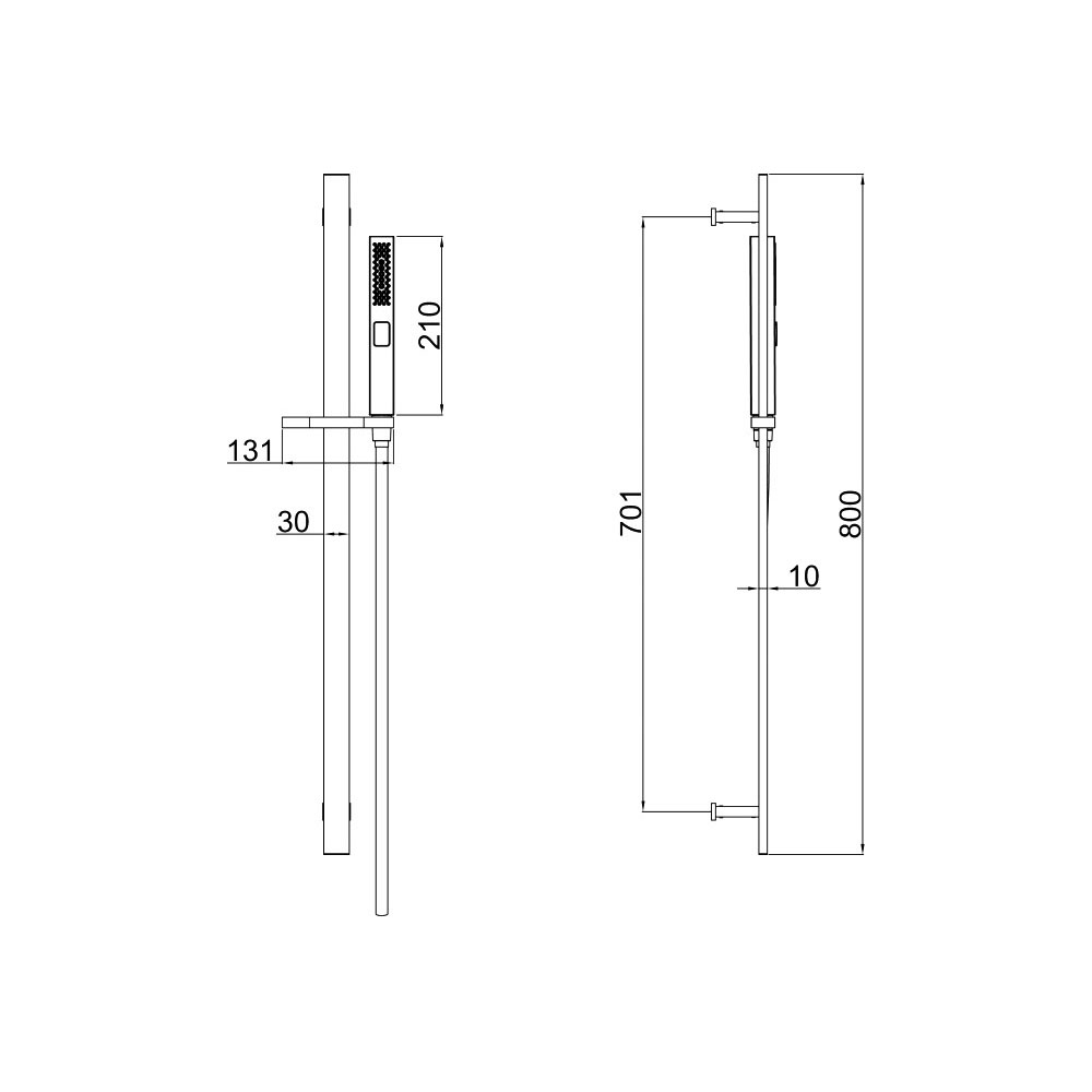 Душевой гарнитур Allen Brau (Аллен Брау) Infinity 5.21013-31 без смесителя, черный матовый