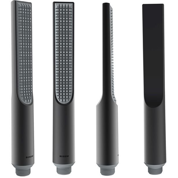 Ручной душ Bossini (Боссини) Apice Slim, цвет: черный матовый B00910.073