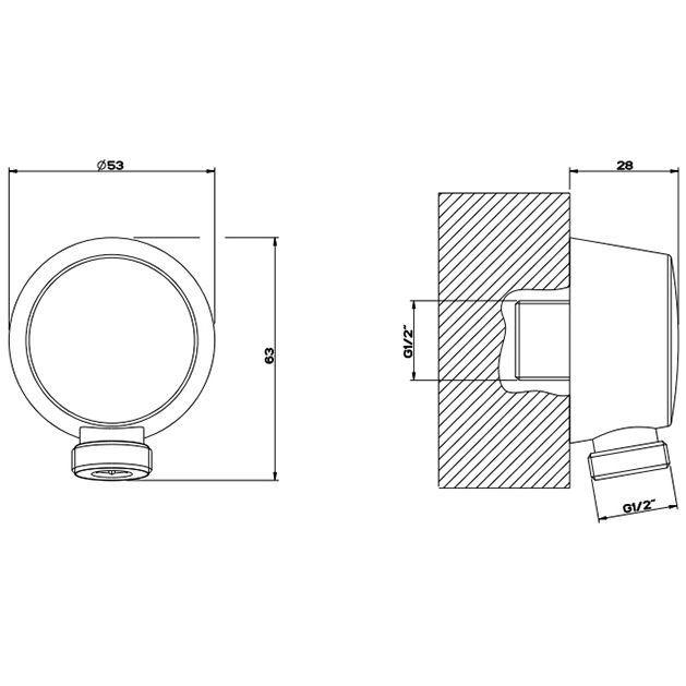 Вывод воды Gessi (Гесси) Emporioshower цвет: Finох Вrushеd Niскеl 47269№ 149