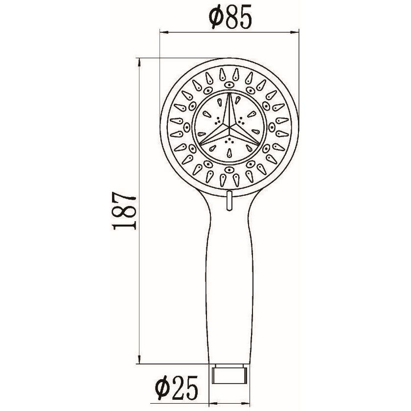 Лейка для ручного душа Savol (Савол) 3 режима S-OP1012 хром
