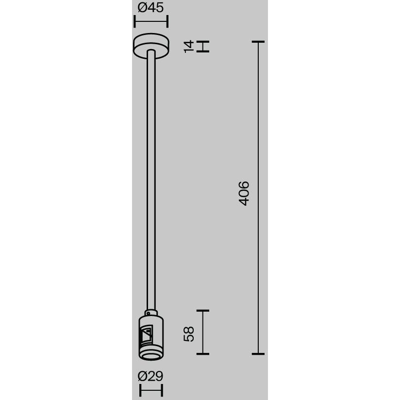 Крепление Maytoni (Майтони) потолочное одинарное 360 мм Flarity TRA158С-SL1-BS