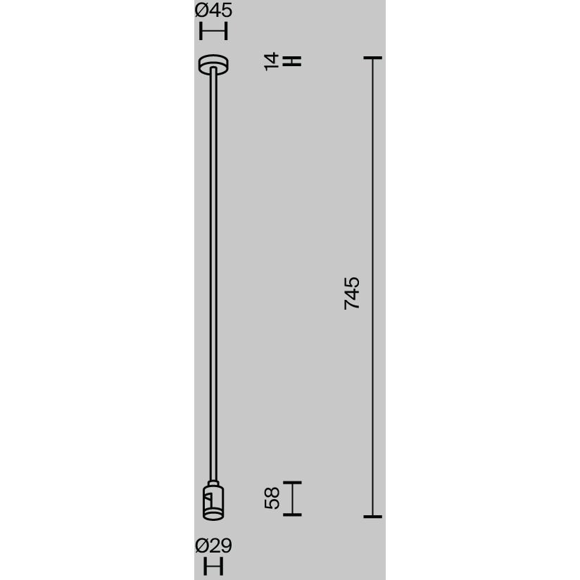 Крепление Maytoni (Майтони) потолочное одинарное 700 мм Flarity TRA159С-S1-B