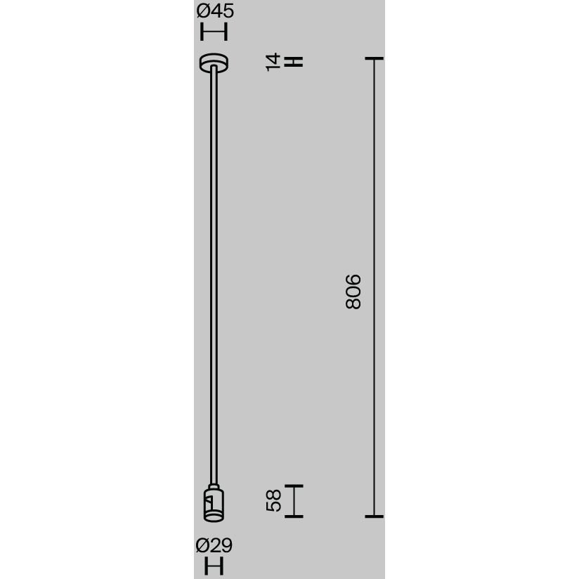 Крепление Maytoni (Майтони) потолочное одинарное 760 мм Flarity TRA159С-SL1-BS