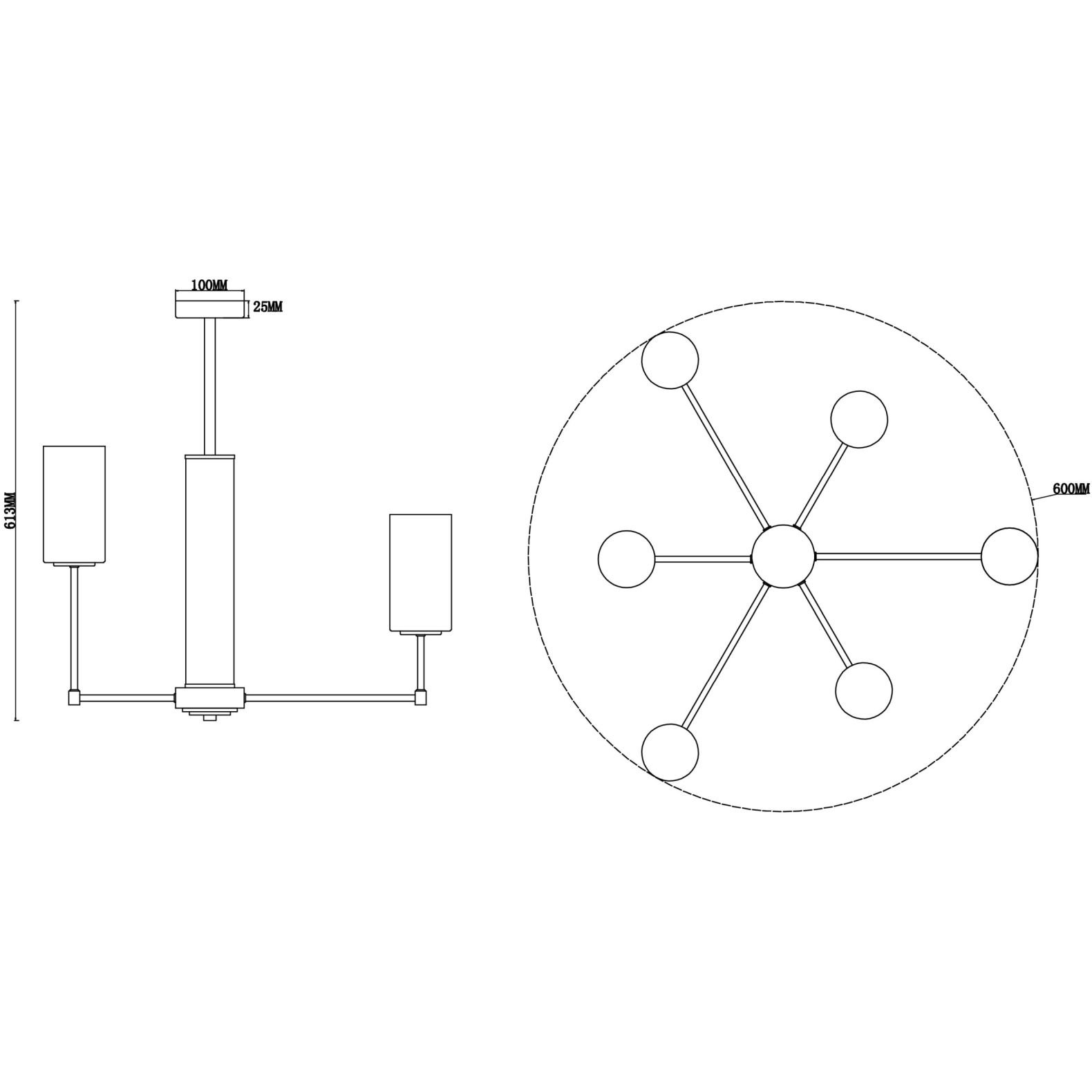 Люстра Freya (Фрея) на штанге Agnes FR5184PL-06CH
