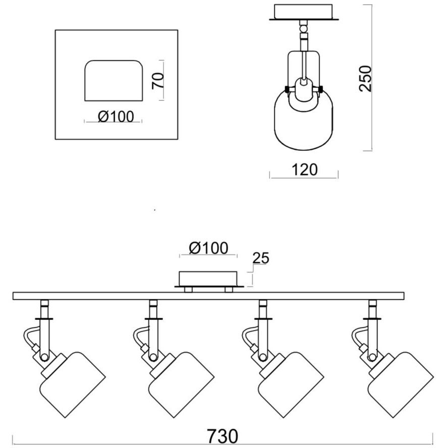 Спот Freya (Фрея) Evette FR5042CW-04B