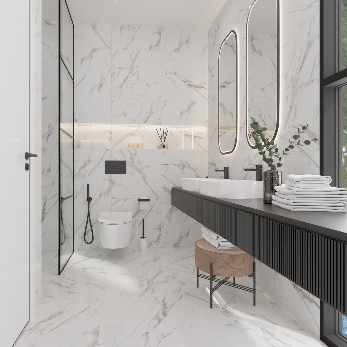 Керамогранит Royce (Ройс) Calacatta Peniscola 60x60 см Matt R_NR1000