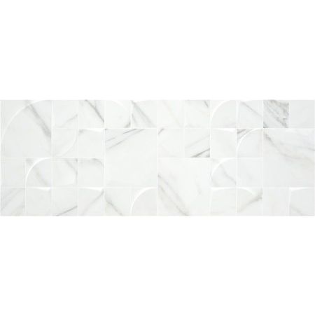 Керамогранит Keratile Aston Белый 33.3х90 см ректификат,  Матовый (ASTON WHITE BR 33,  3X90 RECT QUBE)
