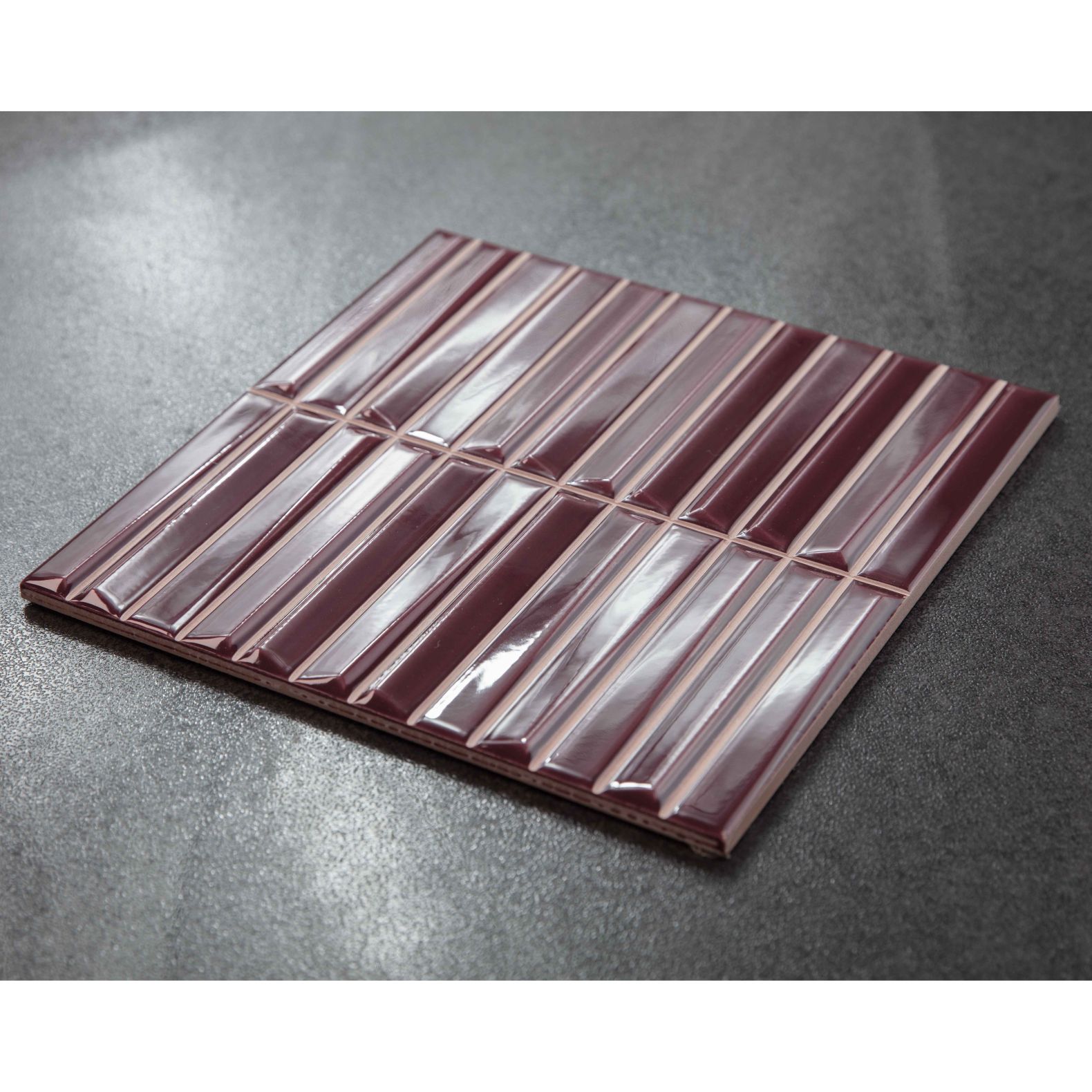 Керамическая плитка Monopole (Монополе) Melody Bordeaux глянцевая 20x20 см, 85688