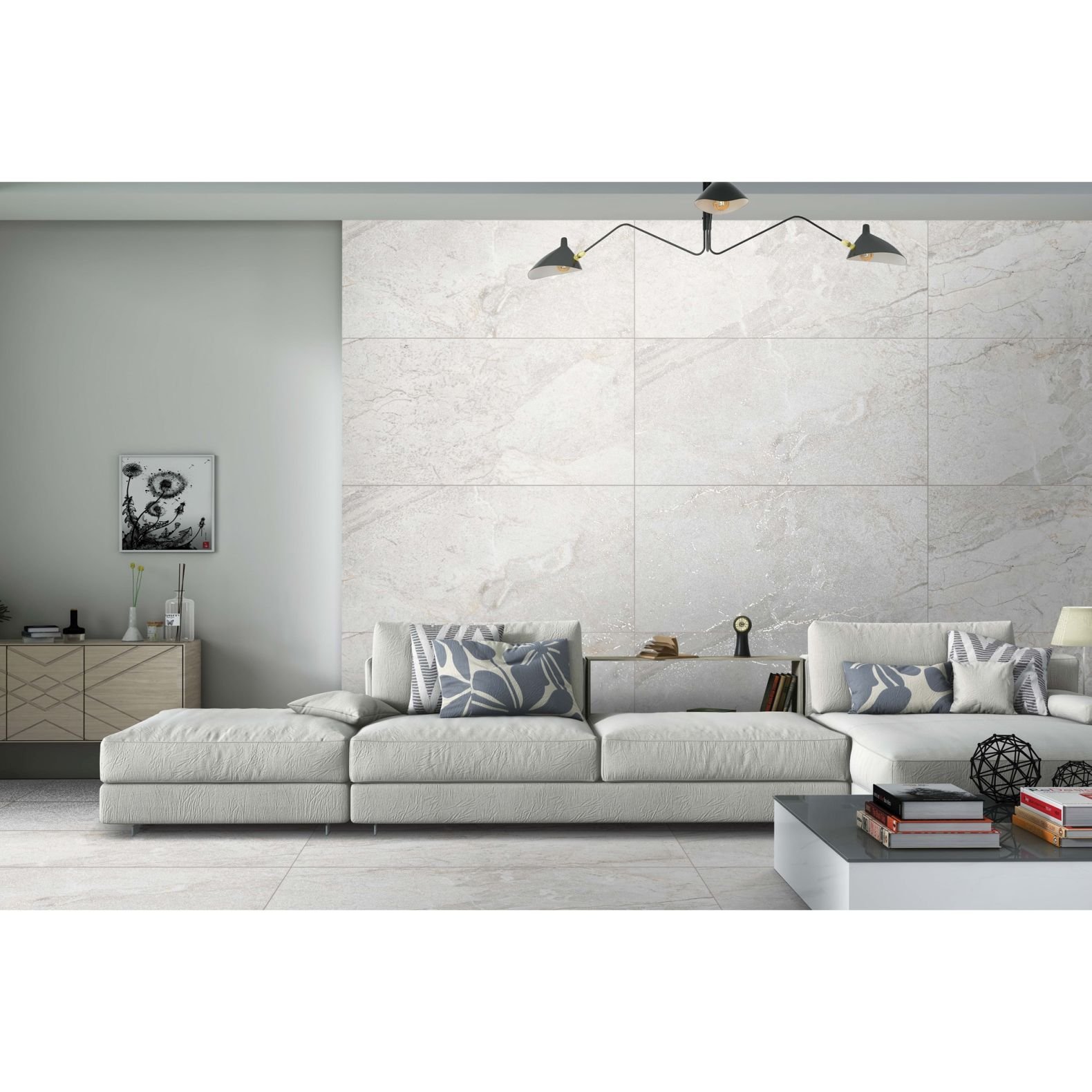 Керамогранит Realistik (Реалистик) Esme white sugar carving 60x120 см