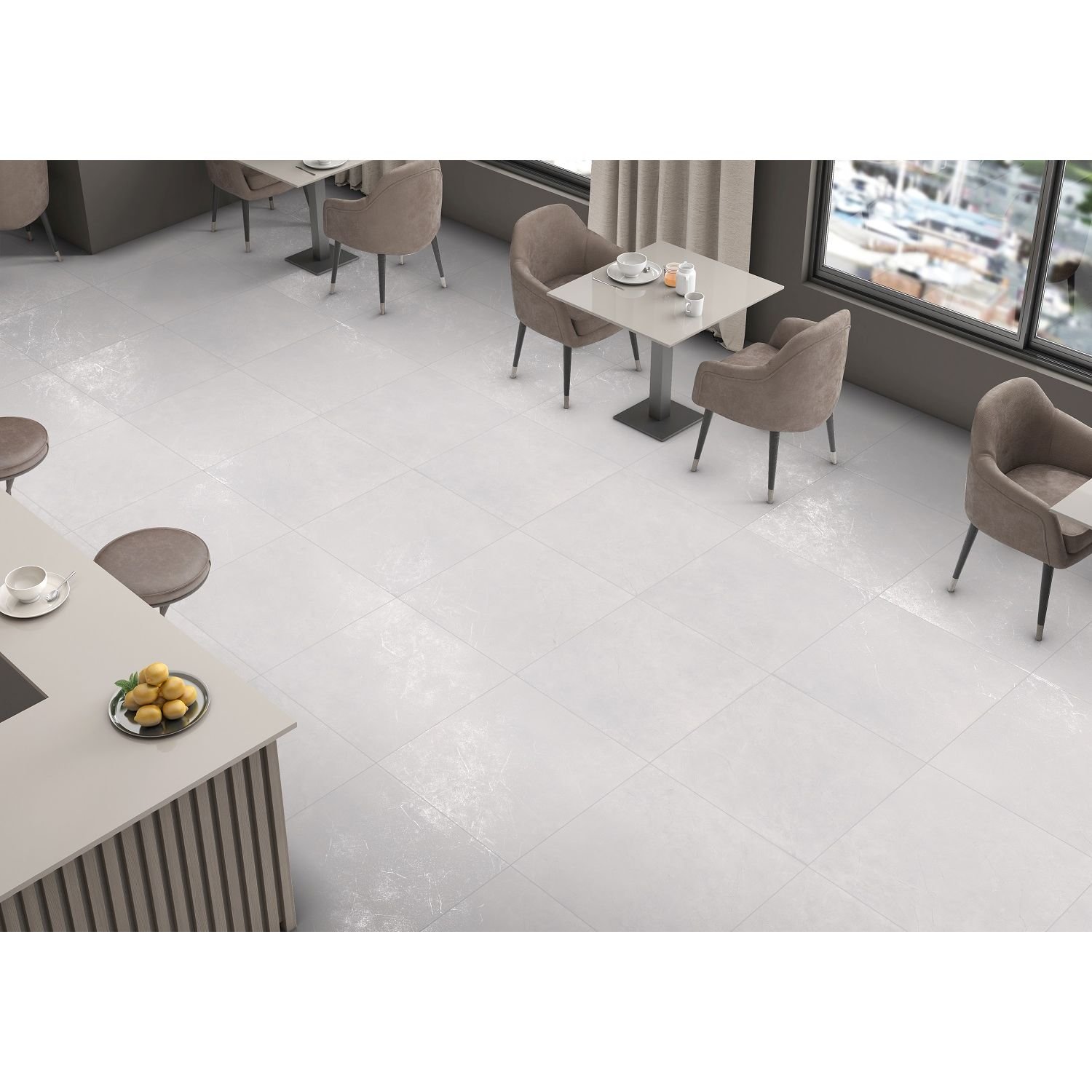 Керамогранит Realistik (Реалистик) Fog bianco matt carving 60x60 см