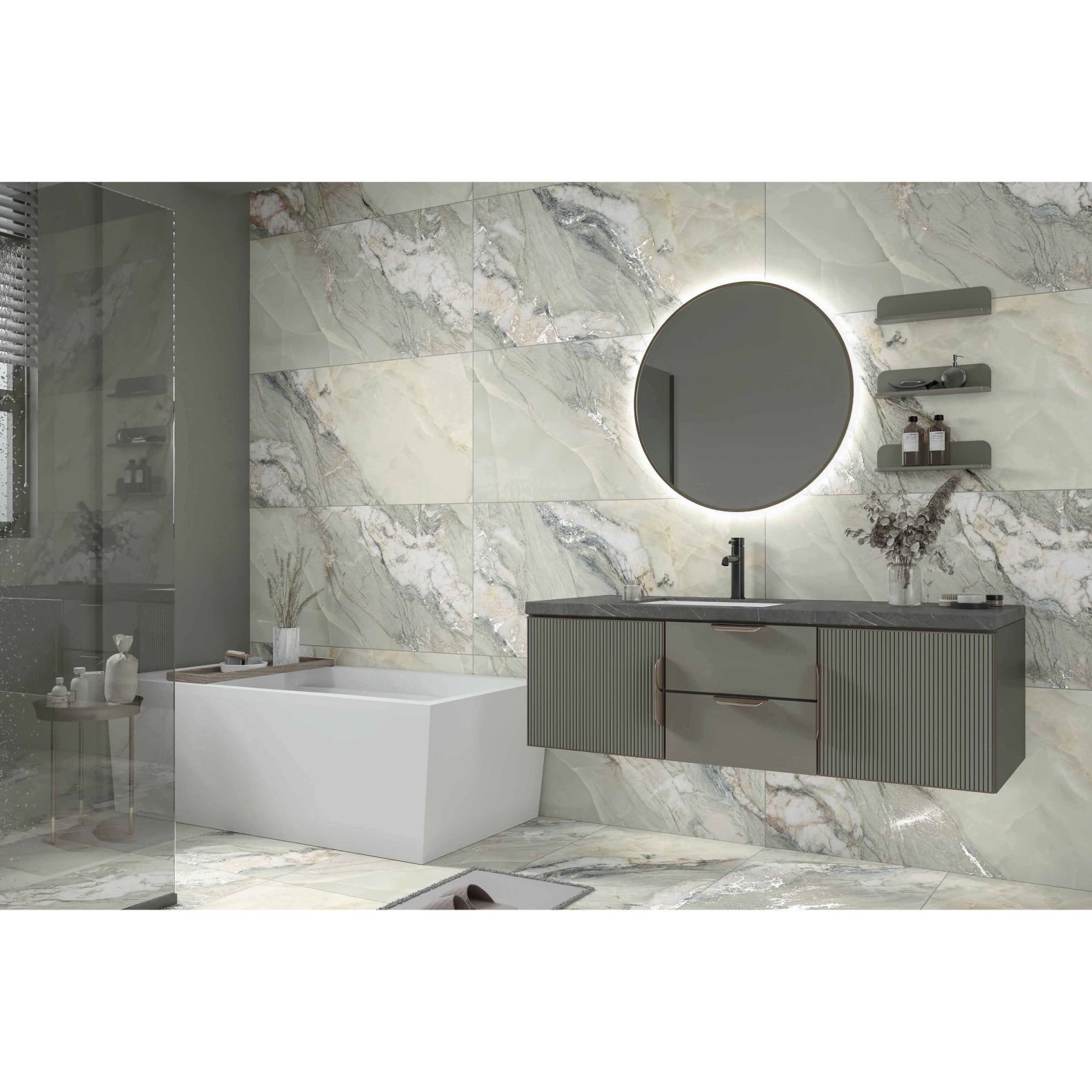 Керамогранит Realistik Onyx emerald grande vitro 60х120 см