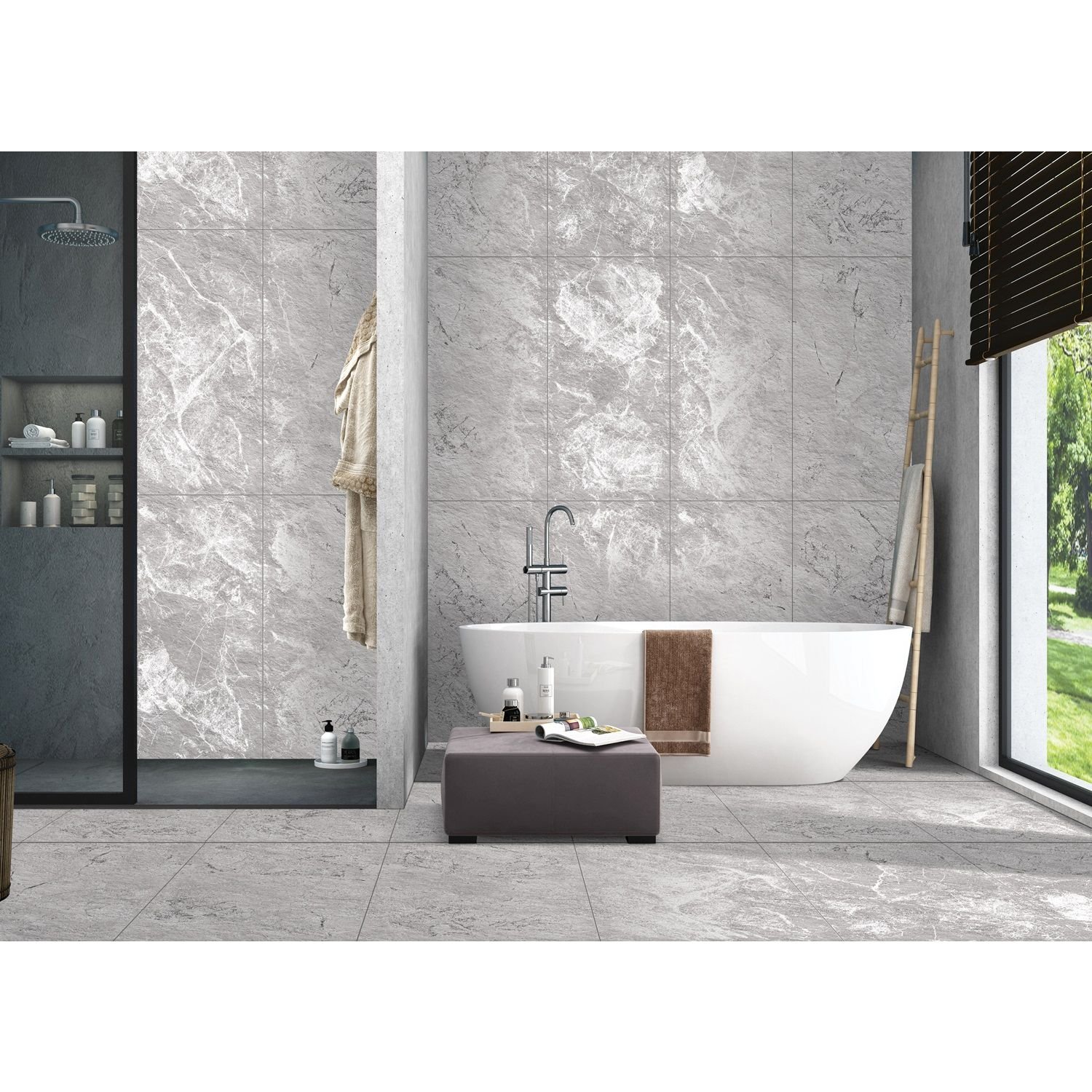 Керамогранит Realistik (Реалистик) Ophelia white stonelo carving 60x120 см