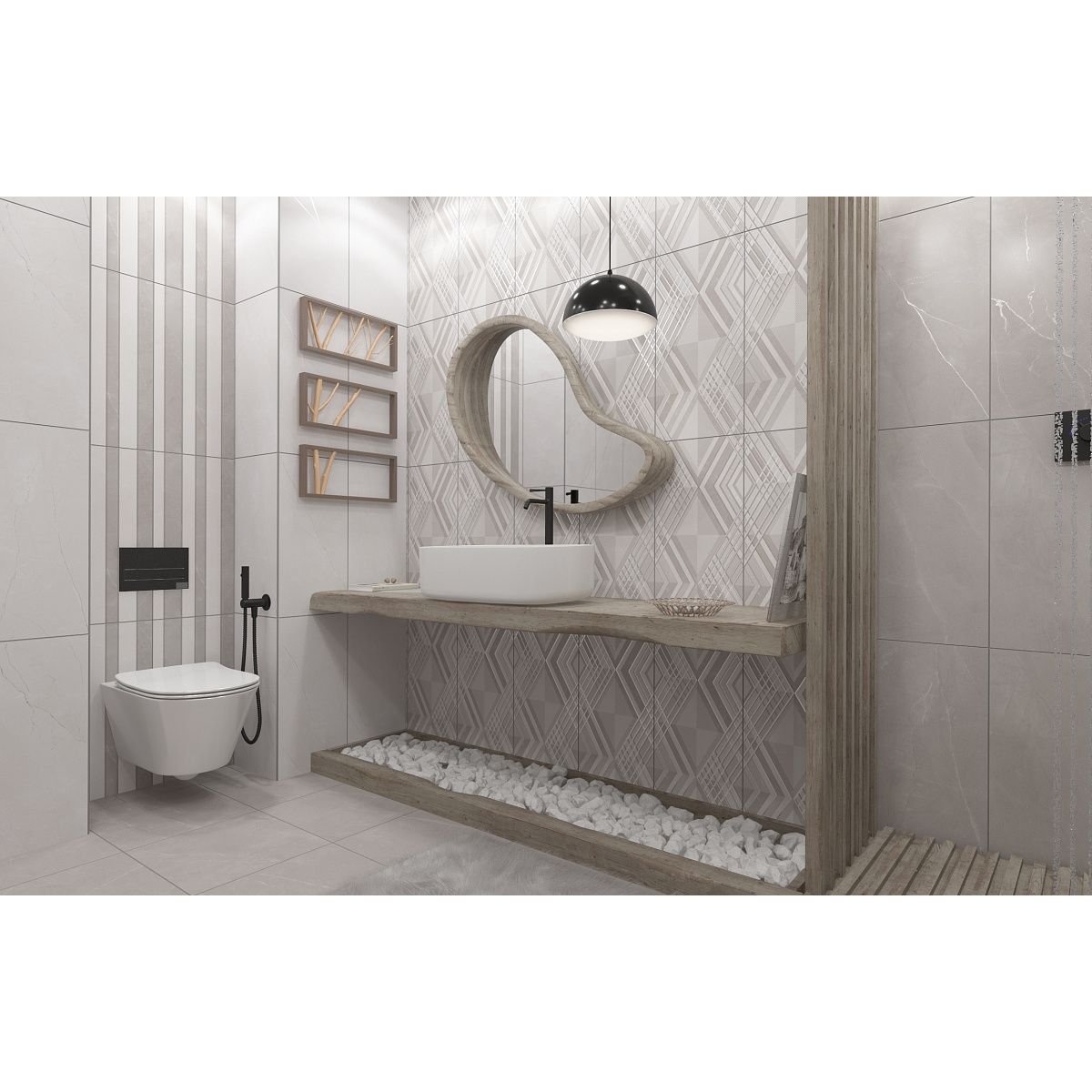 Настенная плитка Керлайф Pulpis White Decor 31,5х63 см (925952)