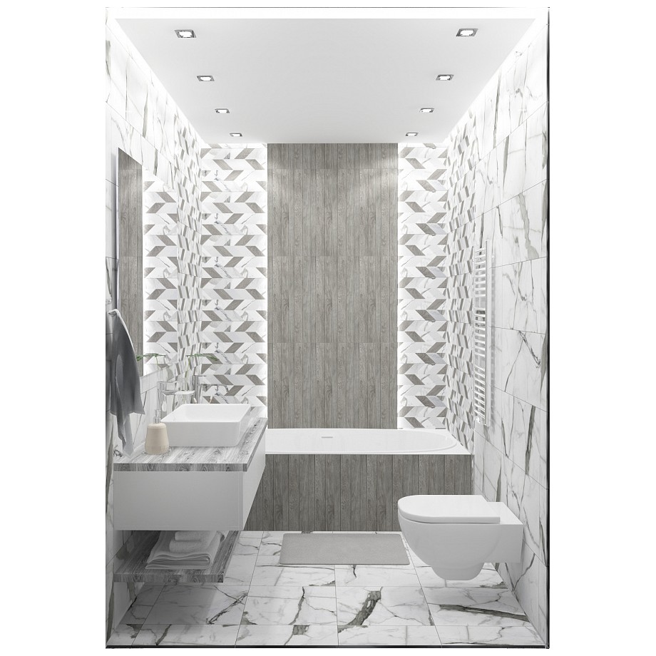 Мозаика Керлайф Arabescato 29,4х29,4 см белый глянцевая , BIANCO