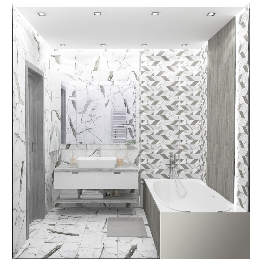 Мозаика Керлайф Arabescato 29,4х29,4 см белый глянцевая , BIANCO