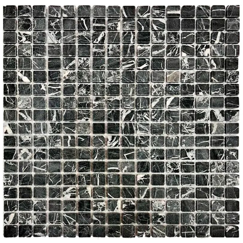 Мозаика Orro Mosaic (Орро Мозаик) Nero Marquina Tum 30х30 см