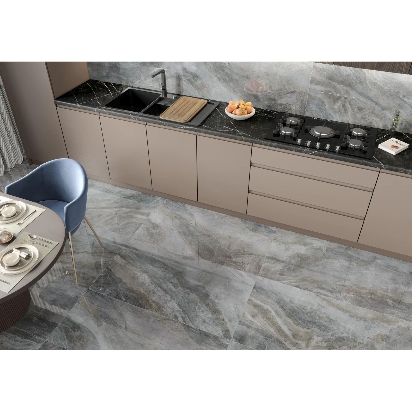 Керамогранит New Trend (Нью Тренд) Jast Gray полированный 60х120 см 60120JAS15P