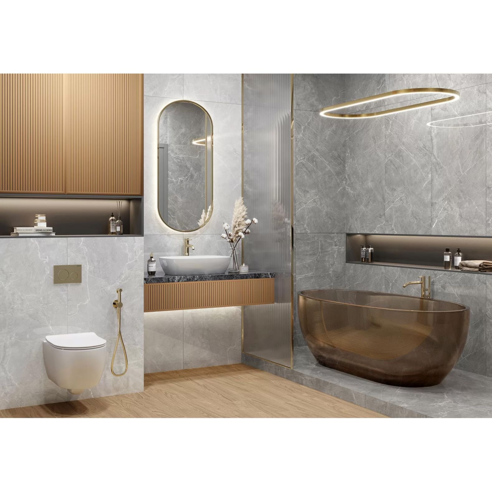 Керамогранит New Trend (Нью Тренд) Terra Gray полированный 60х120 см 60120TER15P