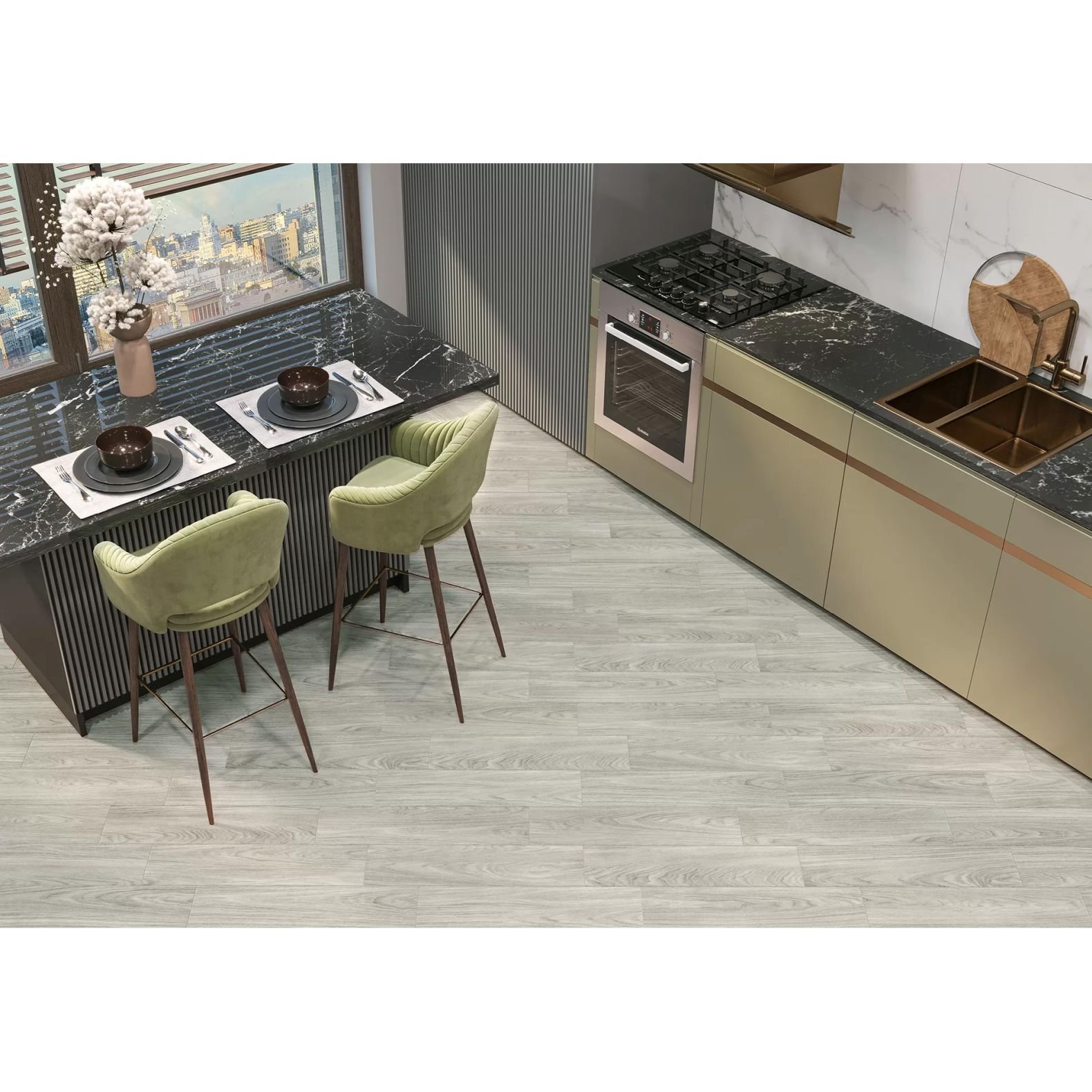 Керамогранит New Trend (Нью Тренд) Aspen Graphite sugar-эффект 15,1х60,2 см GP1560ASP25